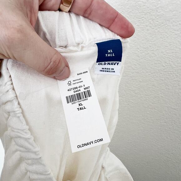 [Old Navy] White Linen Blend High Rise Front Wrap Mini Skort NWT Sz XL Tall XLT - Picture 10 of 11